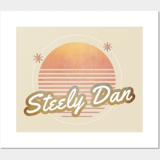 steely ll retro 80s moon Posters and Art